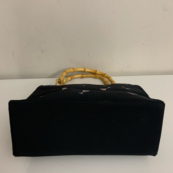 2000’s Nylon Martini Glass Purse w/ Bamboo Handles - Picture 5 of 6